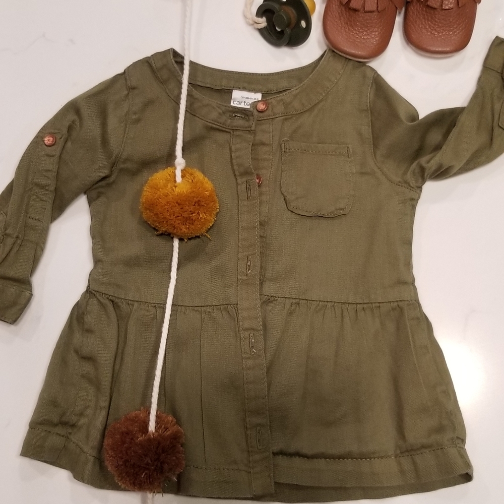 Carters army green dress.